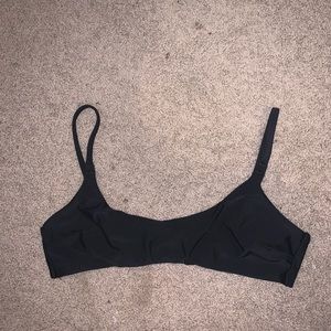 Black aerie scoop bikini top